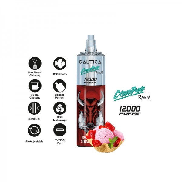 Saltica Cyberpunk 12000 Raspberry Strawberry